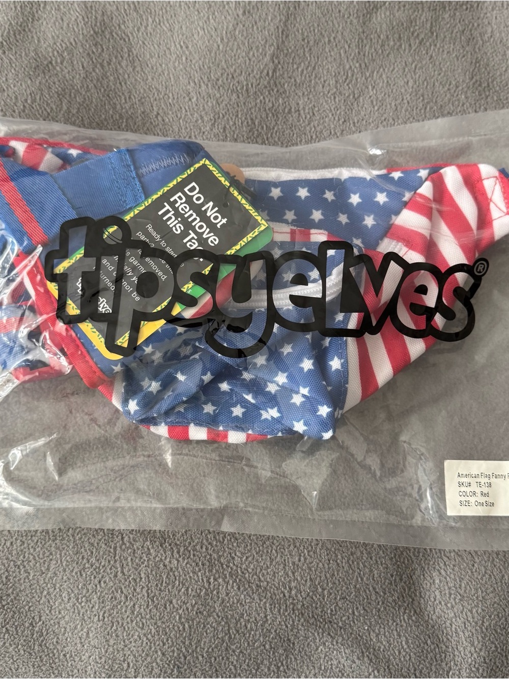 Tipsy Elves Red and White Stars & Stripes Bag